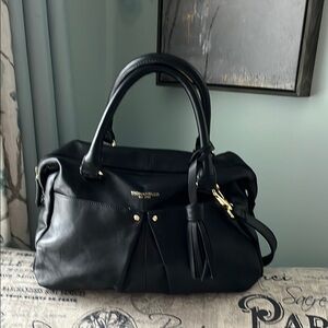 Black Leather Handbag by [Tignanello ] New